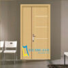 Cửa gỗ công nghiệp MDF phủ laminate 2 cánh KD.P1R5