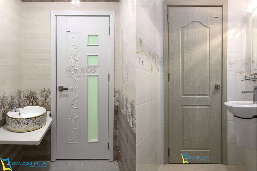 Cửa nhựa phòng tắm, Cửa nhựa nhà vệ sinh [ Cửa nhựa giả gỗ ]